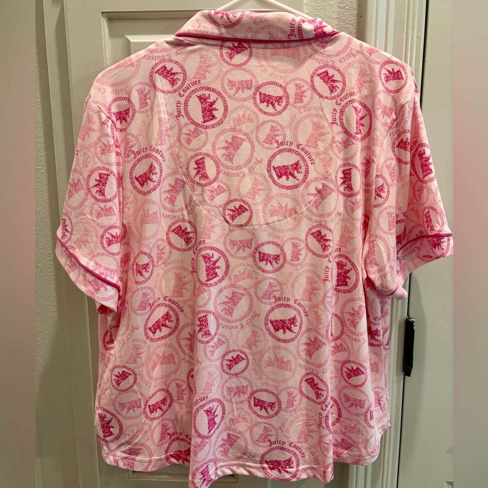 💖NWT JUICY COUTURE Pink Printed Short Pajama Set💖 Size X-Large - Picture 3 of 6